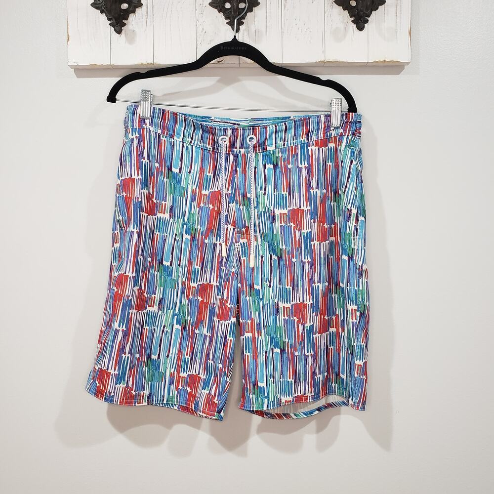 Johnnie-O Amelia Print Swim Board Shorts Medium
